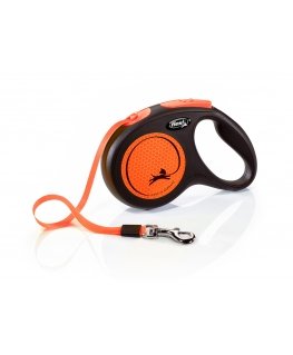 Flexi Neon 5 m Black, Orange Dog Retractable lead