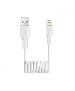 Puro 12W USB-A - Lightning Spiral Cable 1m - White
