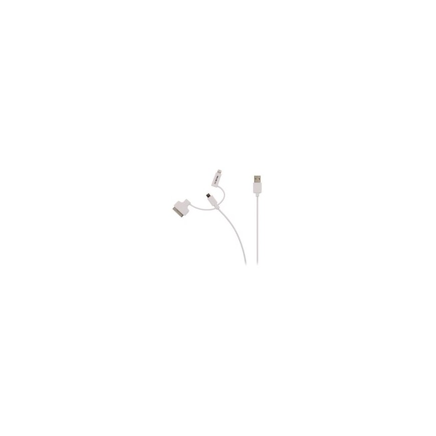 Puro 12W USB-A - Lightning Spiraalikaapeli 1m - Valkoinen – 2