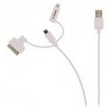 Puro 12W USB-A - Lightning spiralinis kabelis 1m - Baltas