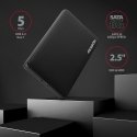 Axagon EE25-SL cieto disku uzglabāšanas sistēma HDD/SSD korpuss Melns 2.5"
