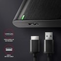 Axagon EE25-A6M storage drive enclosure HDD/SSD enclosure Black 2.5"