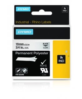 DYMO 622290 marķēšanas lenta Melns uz caurspīdīga