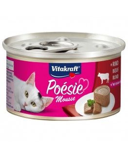 VITAKRAFT Poésie Vaahdotettu Naudanliha - märkä kissanruoka - 85g