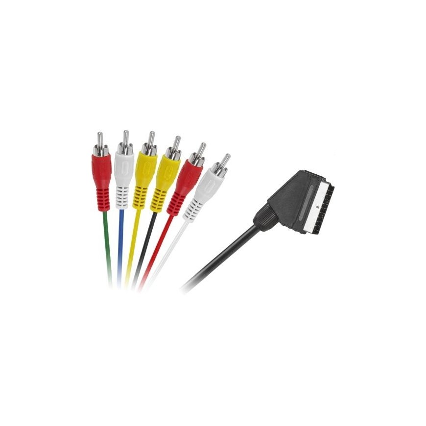 Blackmoon KPO2711 SCART|6RCA kabelis