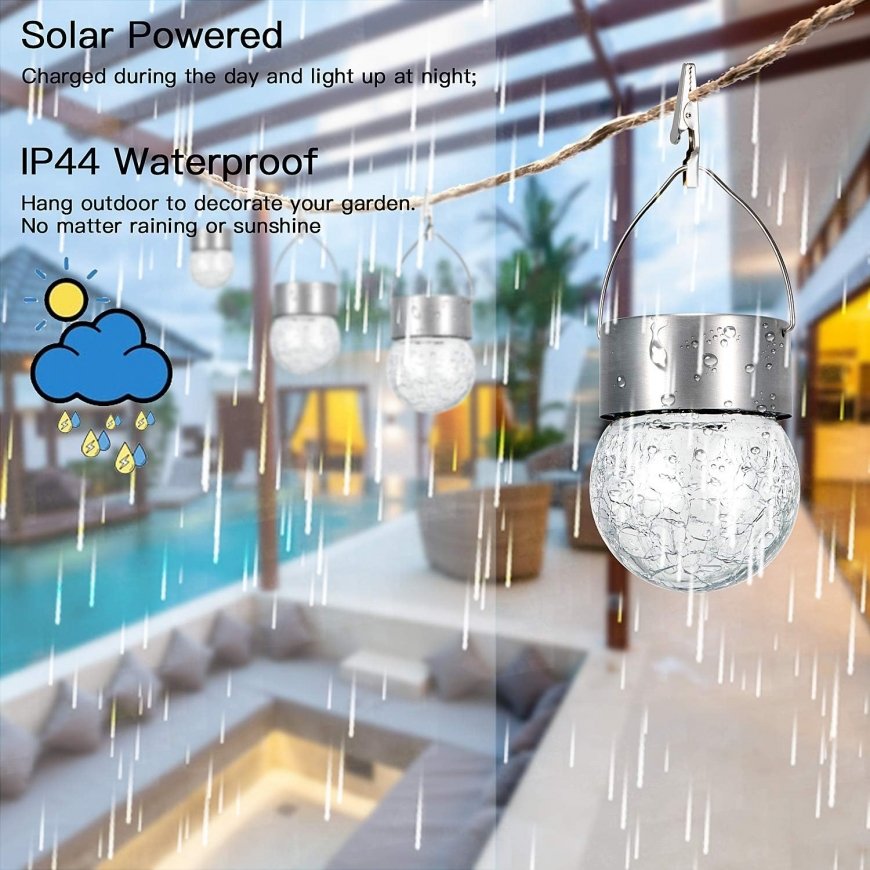 Elight Dārza Dekors Saules IP65 LED Solo Laternas karājamais spu – 4