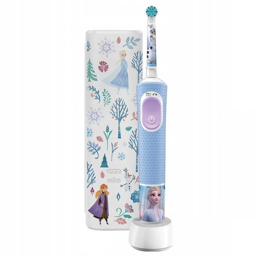 Oral-B Pro Kids Lapsi Pyörivä/värähtelevä hammasharja Sininen, Valkoinen