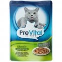 PREVITAL kaķu barība sterilizētām kaķēm ar putnu gaļu mērces - mitrā kaķu barība - iepakojums 100 g PREVITAL kaķu barība sterilizētām kaķēm ar putnu gaļu mērces - mitrā kaķu barība - iepakojums 100 g