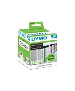 DYMO LW - Large Lever Arch File Labels - 59 x 190 mm - S0722480 Balts Pašlīmējošās printera uzlīmes