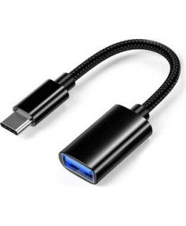 Fusion Adapter USB-A to Type-C 3.0 OTG Yhteys Musta (OEM)