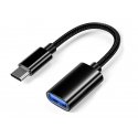 Адаптер Fusion USB-A на Type-C 3.0 OTG черный (OEM) Адаптер Fusion USB-A на Type-C 3.0 OTG черный (OEM)