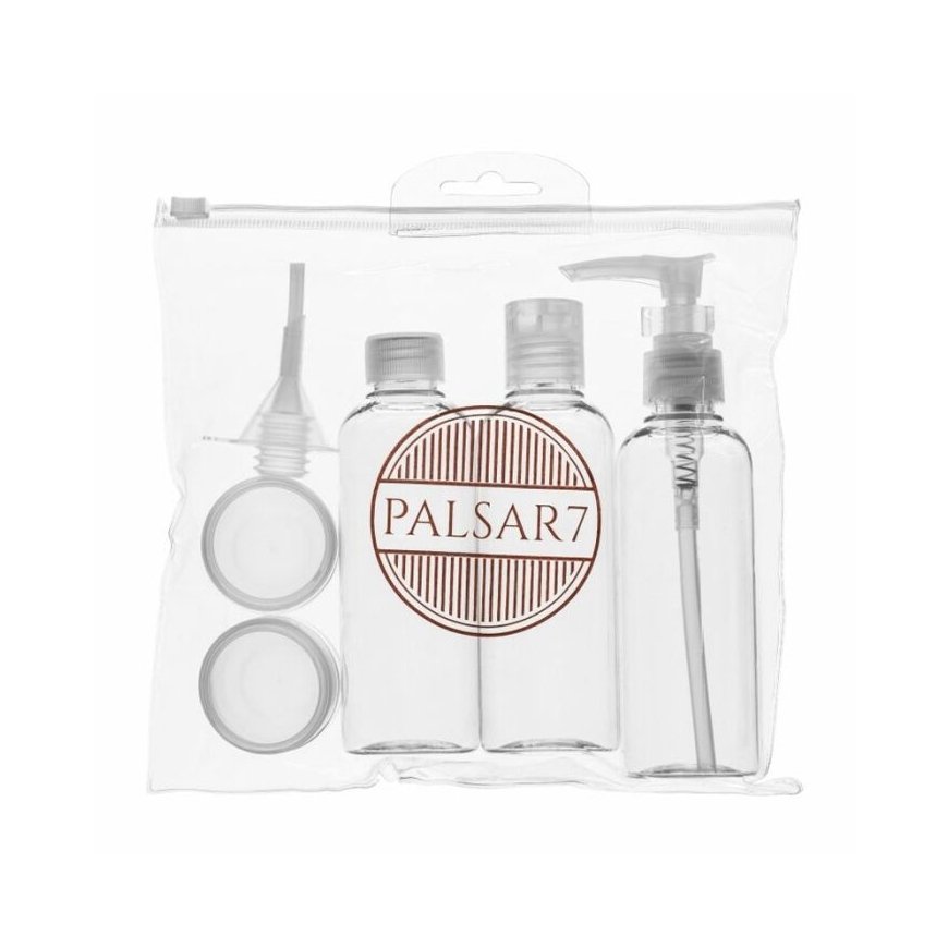 Travel cosmetic set with dispensers