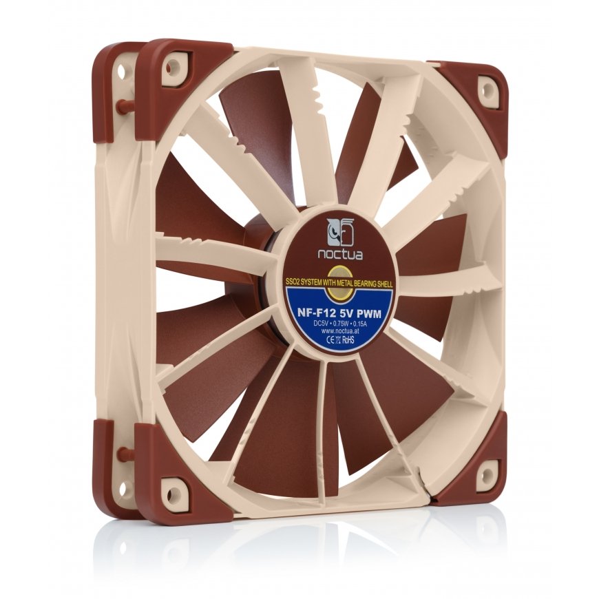 Noctua NF-F12 Arvuti korpus Ventilaator 12 cm Beež, Pruun – 2