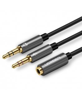 UGREEN 3.5mm Female to 2 male audio cable Black