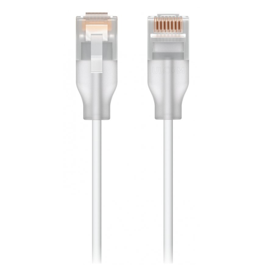 Ubiquiti UACC-Cable-Patch-EL-1M-W tīkla kabelis Caurspīdīgs, Balts Cat6