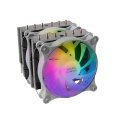 Mars Gaming MCPU-XT White CPU Heatsink Dual Tower Cooling 6 HCT Heatpipes TDP 300W 2 ARGB PWM 12cm F