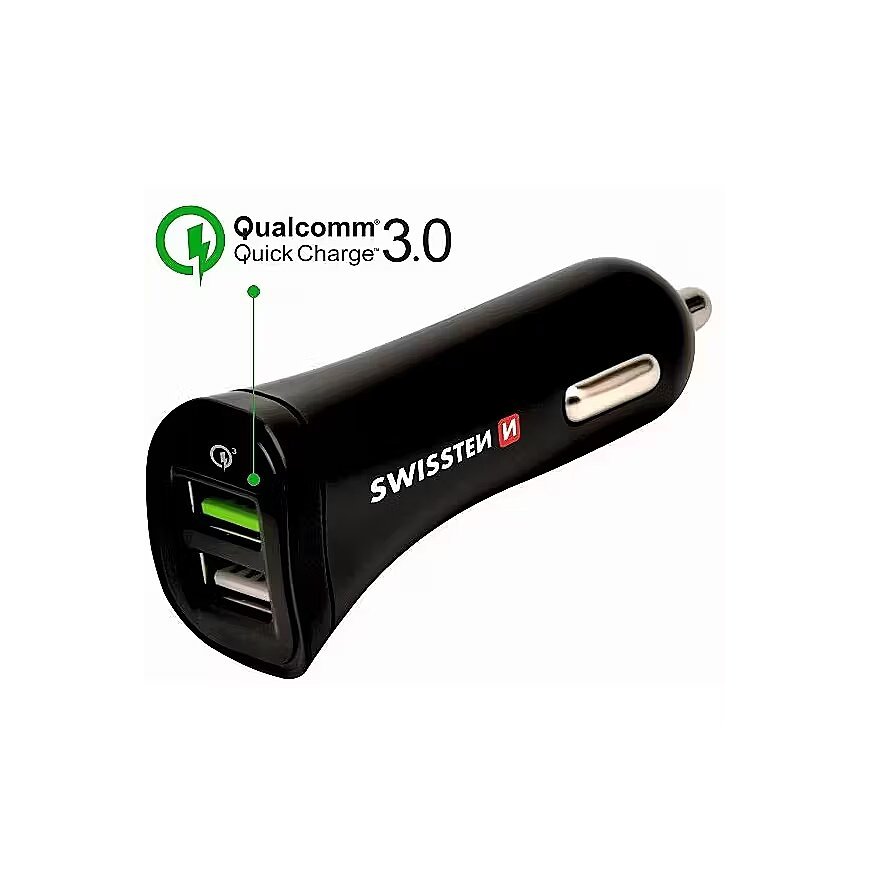Swissten Quick Charge 3.0 automašīnas