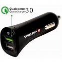 Swissten Quick Charge 3.0 -autolaturi 12 / 24V / 2.4A / 18W + Micro USB -kaapeli 1.5m Swissten Quick Charge 3.0 -autolaturi 12 / 24V / 2.4A / 18W + Micro USB -kaapeli 1.5m