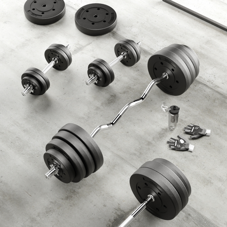 Solid barbell rod, 30 mm, 120 cm, max, 5kg, 170 kg, REBEL ACTIVE – 5