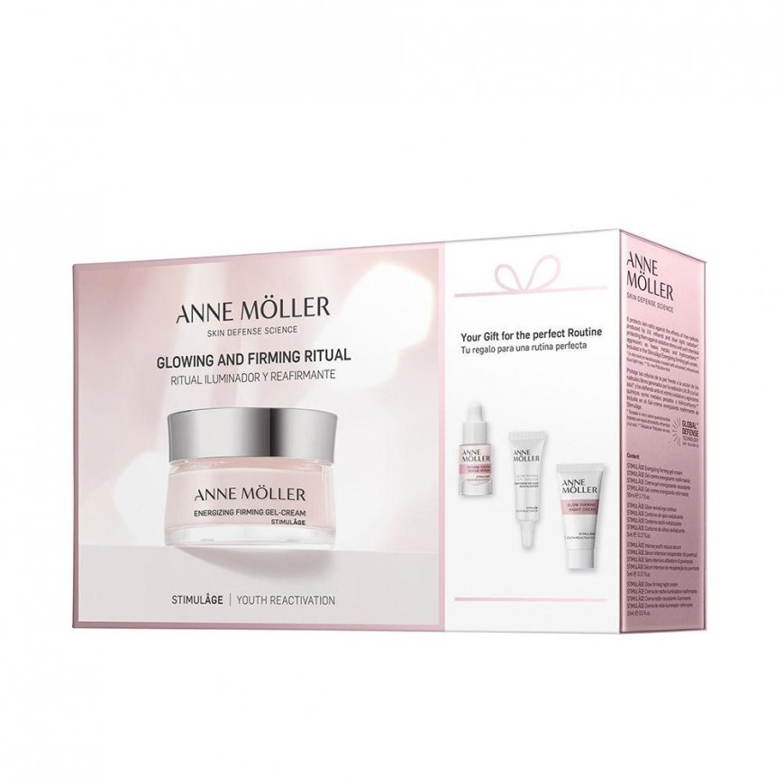 Anne Moller STIMULÂGE RITUĀLS ILLUMINATORS UN REAFIRMĒJOŠS GELA KRĒMS KASTĒ 4 gab. – 2
