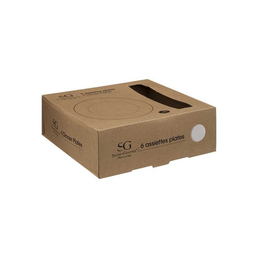 Secret De Gourmet PORCELIANĪGAS vakariņu šķīvji SUBLIMA, ar zeltītiem malām, 6 gab. x Ø 27 cm – 3
