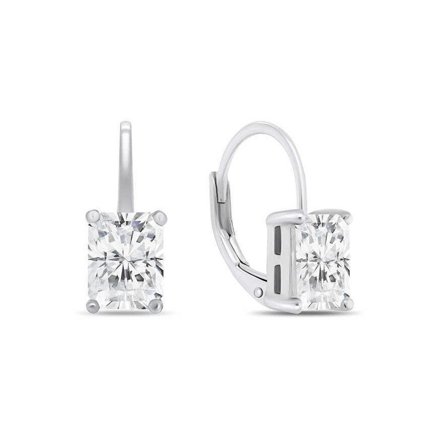 Brilio Silver Beautiful silver earrings with zircons EA937W