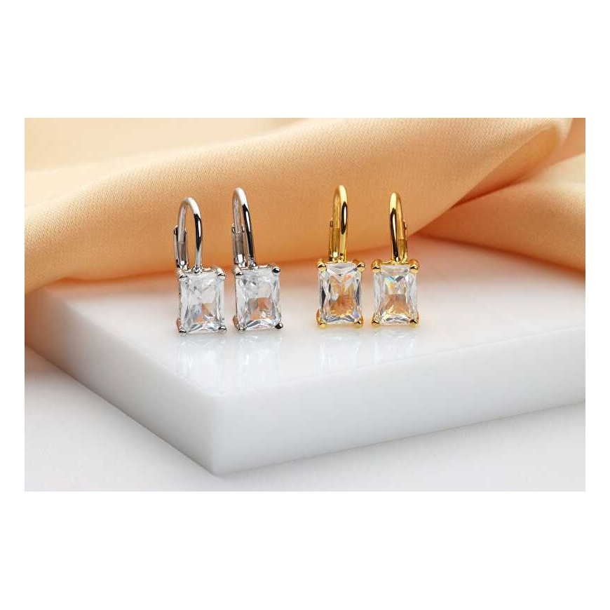 Brilio Silver Beautiful silver earrings with zircons EA937W – 5