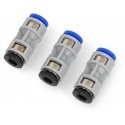 PTFE tube connector set for Bambu Lab X1/P1 series printers - without holder - 3 pcs. PTFE tube connector set for Bambu Lab X1/P1 series printers - without holder - 3 pcs.