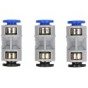 PTFE tube connector set for Bambu Lab X1/P1 series printers - without holder - 3 pcs. PTFE tube connector set for Bambu Lab X1/P1 series printers - without holder - 3 pcs.