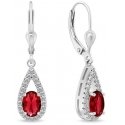Brilio Silver Brilio Sidabrinis Impressive silver earrings with fuchsia zirconia EA310WR Brilio Silver Brilio Sidabrinis Impressive silver earrings with fuchsia zirconia EA310WR
