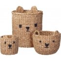 Toy containers bear with ears JOY, 3 baskets