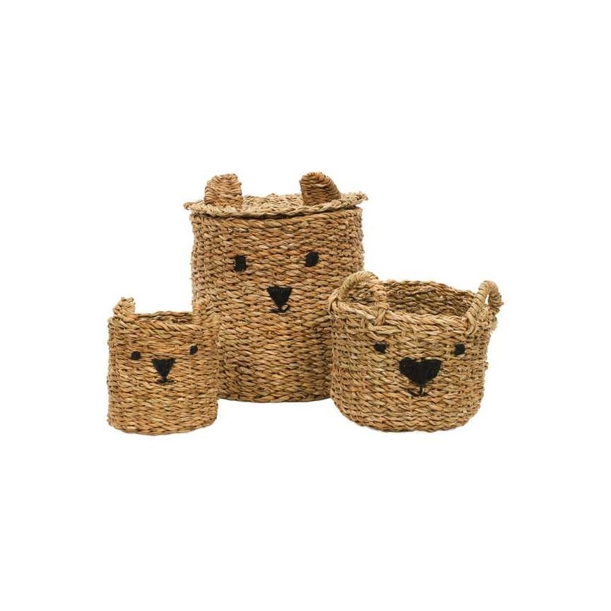 Toy containers bear with ears JOY, 3 baskets – 3