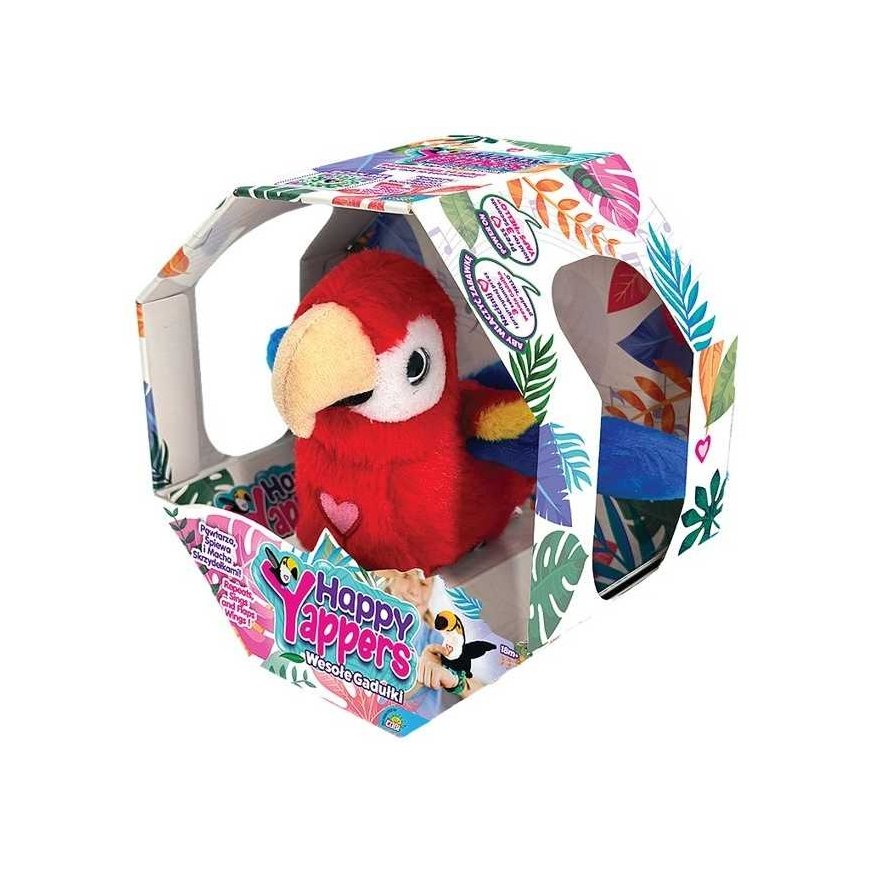 Cobi Interactive talisman, lucky barking, funny chitchat - red parrot