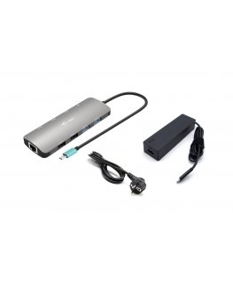 i-tec Metal C31NANOHDM2D100 knyginių kompiuterių dokas / jungčių replikatorius Vielinis USB 3.2 Gen 1 (3.1 Gen 1) Type-C Pilka