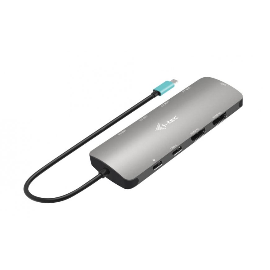i-tec Metal C31NANOHDM2D100 dokstacija Vadu USB 3.2 Gen 1 (3.1 Gen 1) Type-C Pelēks – 4