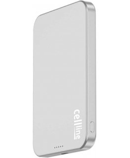 Beline mini nešiojama įkroviklis Cellline MagSafe 5000mAh Qi2 15W CL-MBP-02 titano spalvos magnetinis belaidis mini nešiojamas į