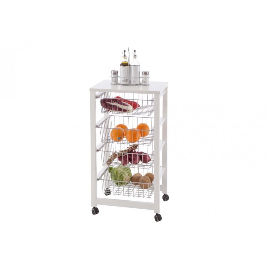 Dryer Arredamenti Italia ARREDAMENTI GINGERONE Kitchen trolley - 83 x 46 cm, White – 2
