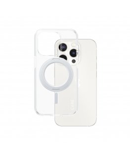 PanzerGlass CARE by ® Feature Case Transparent w. Silver Kickstand & MagSafe iPhone 15 Pro mobile phone case