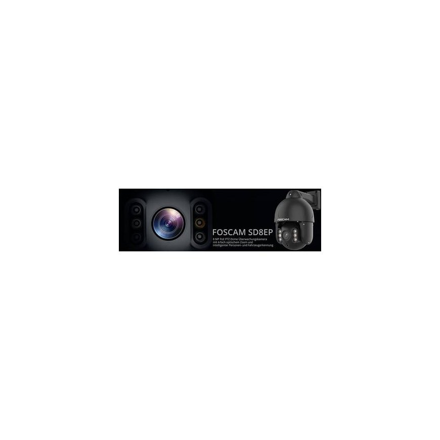 FOSCAM SD8EP Outdoor P&T PoE Camera Black