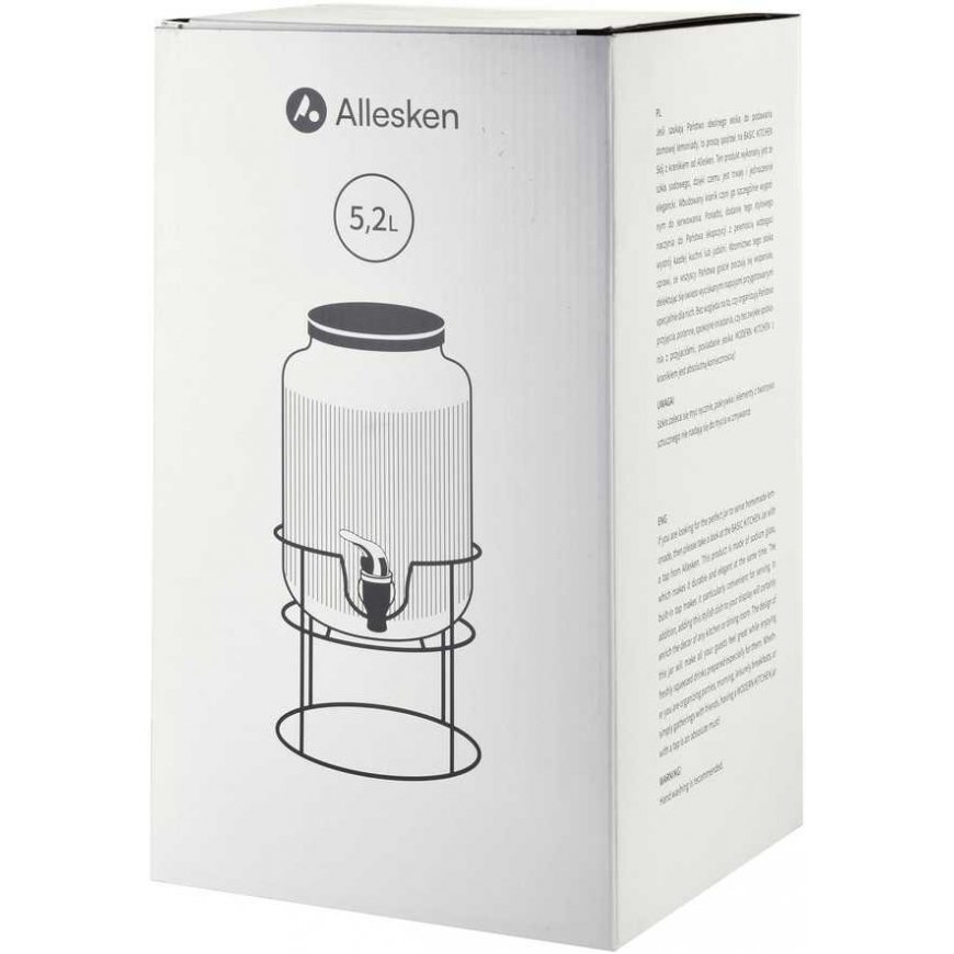 Lumarko Allesken MODERNI KÖÖK Klaasist anum 5,2 l kraaniga – 3