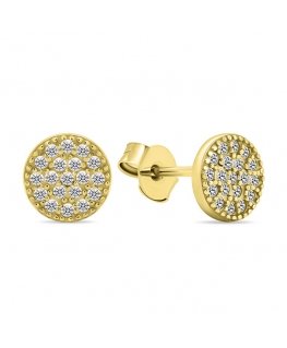 Brilio Silver Brilio Elegant gold-plated earrings with zirconia EA570Y