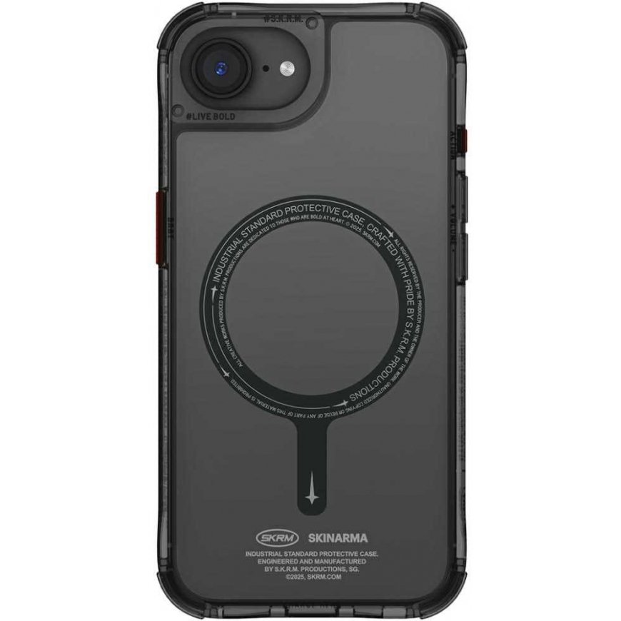 Skinarma Saido MagSafe case for Apple iPhone 16e in black color
