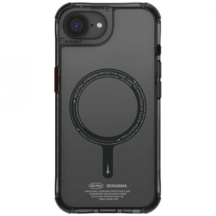 Skinarma Saido MagSafe case for Apple iPhone 16e in black color – 2