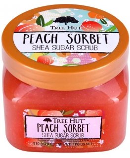 Tree Hut cukura skrubis persiku sorbētājs, 510 g