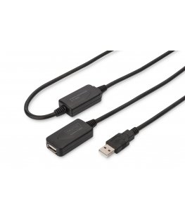 Digitus DA-73102 USB кабель USB 2.0 20 m USB A Черный