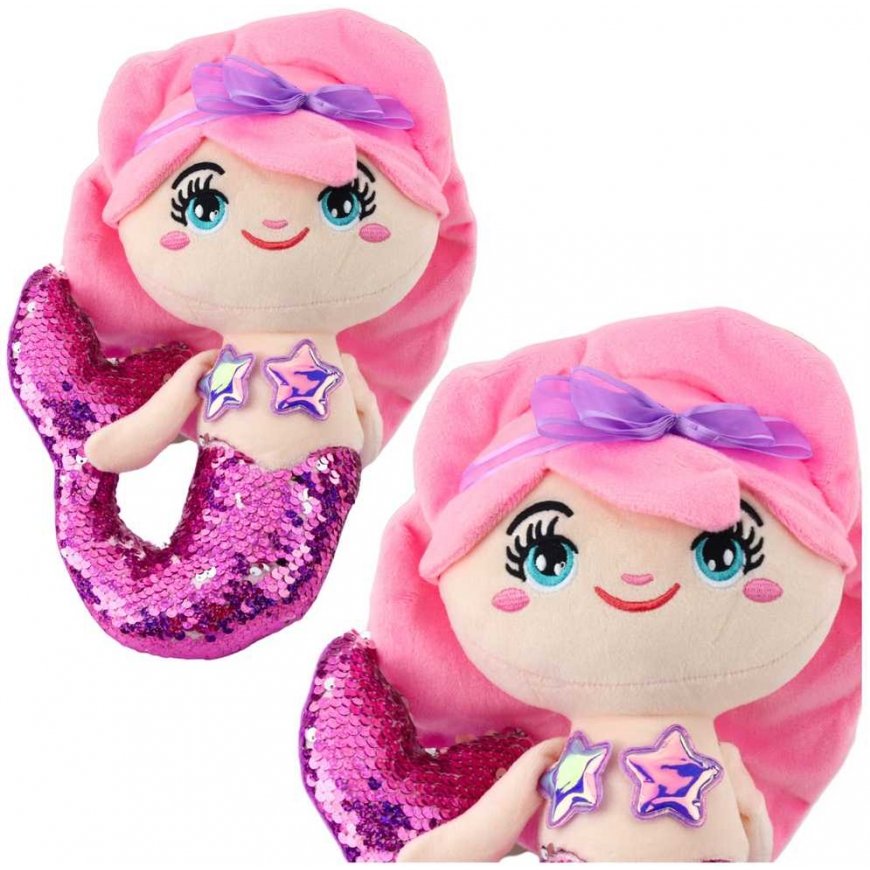 Lean Toys Soft Mermaid with Shiny Tail 28 cm