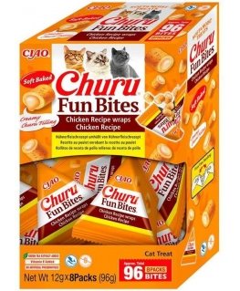 INABA Churu Fun Bites vistas našķi kaķiem - 8 x 12 g