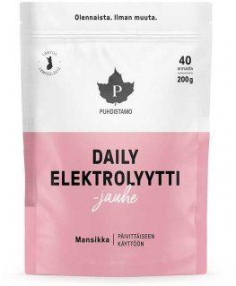 Puhdistamo Daily elektrolyyttijauhe, mansikka, 200 g