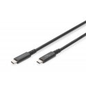 Digitus AK-300343-008-S USB kabelis USB4 Gen 2x2 1 m USB C Melns Digitus AK-300343-008-S USB kabelis USB4 Gen 2x2 1 m USB C Melns