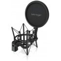 „Behringer TM1 DARK EDITION“ ierakstu komplekts: liela diafragma mikrofonu + piederumi